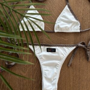 Bikini brown/white